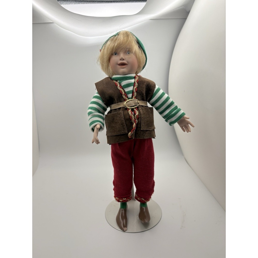 Paradise Galleries Santa's Elves Naughty Elf Porcelain 8in Doll Patricia Rose